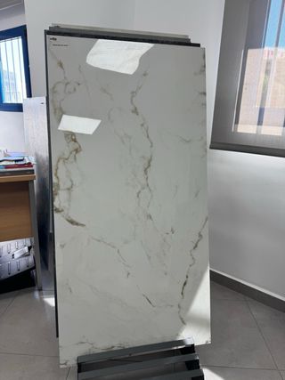 Baldosa 60x120 Pulido Negro Diseño Mármol