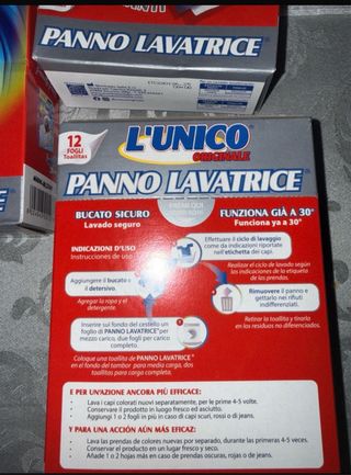 Panni Lavatrice L'Unico - 12 fogli