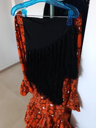 Abito Flamenco Originale con Cerchi Arancioni