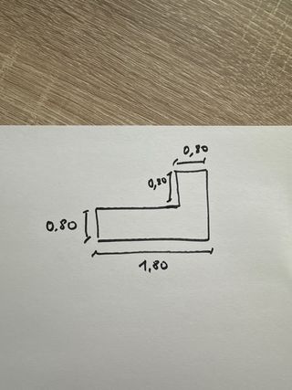 Tavolo da ufficio L in legno con sedia