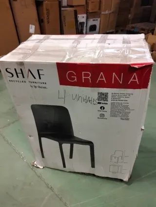 Set 4 Sedie da Giardino Grana Bianche Shaf