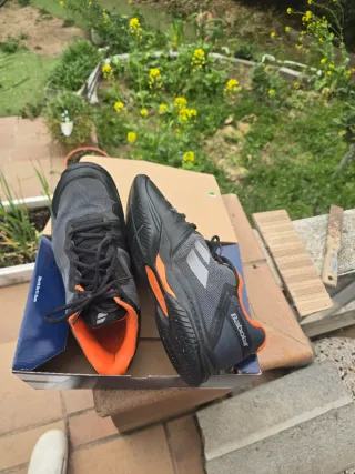 Zapatillas Tenis/Padel Babolat Negras Naranja