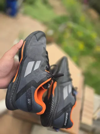 Zapatillas Tenis/Padel Babolat Negras Naranja