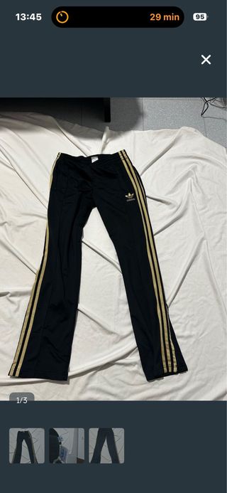 Pantalones Adidas negros y dorados