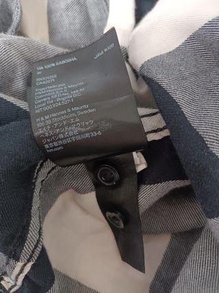 Camisa cuadros manga larga