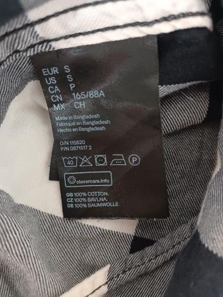 Camisa cuadros manga larga