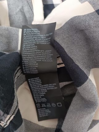 Camisa cuadros manga larga