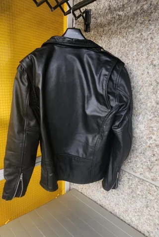 Chaqueta de Cuero Moto Estilo Retro Tallas L y XL