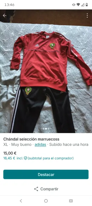 Chándal Adidas Selección Marroquí XL