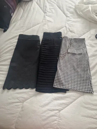Lote 3 Faldas Estampado Pata de Gallo