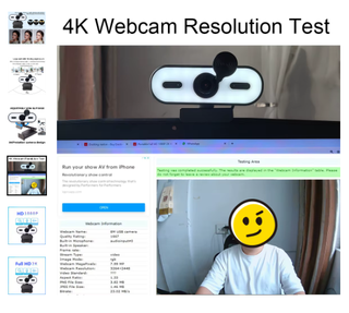 Webcam USB 2K Full HD - Luz Led, Micro, Trípode