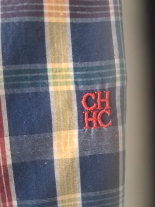 Camisa Carolina Herrera cuadros multicolor