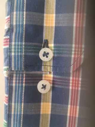 Camisa Carolina Herrera cuadros multicolor