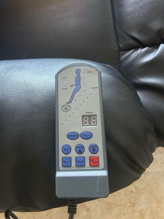 SOLO HOY Sofá Relax Negro Piel Sintética