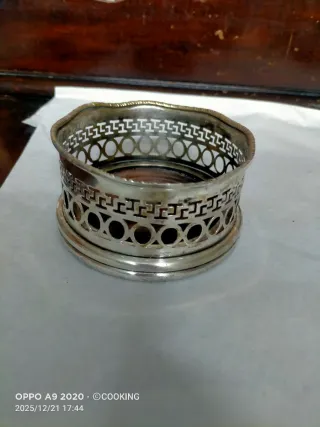 Posavasos para botella de plata