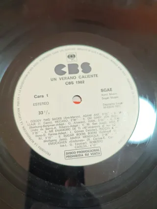 Vinilo Un Verano Caliente CBS 1982