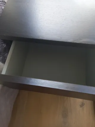 Mesita de noche Ikea MALM negra