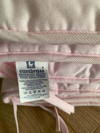 Protector cuna 120x60cm rosa