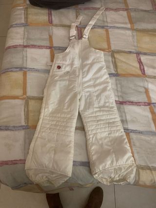 Peto de esquí blanco para 3/4 años