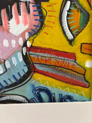 Quadro Street Art Acrilico Multicolore.