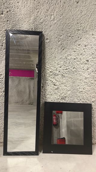 Juego de 2 Espejos Negros