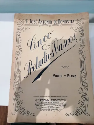 Partitura Cinco Preludios Vascos Violín y Piano