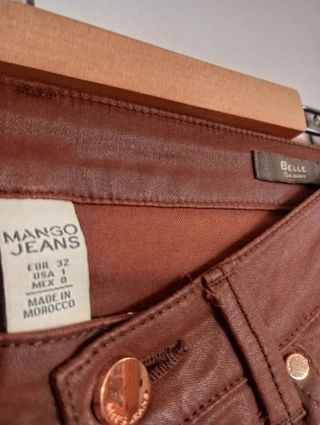 Pantalones Mango Jeans Belle Skinny Marrones