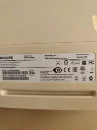 Monitor Philips 234E Blanco y Negro