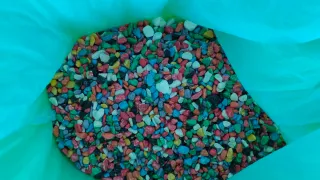 Acuario de cristal negro y transparente