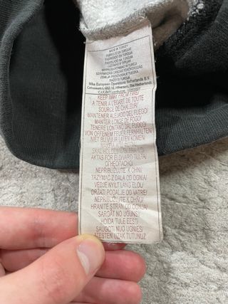 Sudadera Nike Vintage Negro Gris Talla M