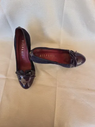 Zapatos Hispanitas Mujer Tacon Negro/Morado