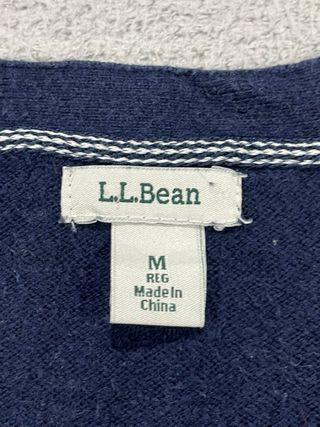 Jersey Cuello Pico L.L. Bean Azul Marino Talla M