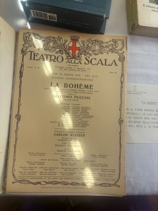 2libri classici e la Boheme teatro Alla scala 1979