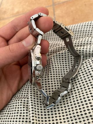 Reloj Lotus Cronógrafo Negro y Plateado