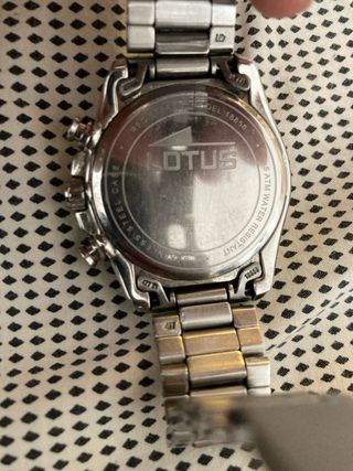 Reloj Lotus Cronógrafo Negro y Plateado