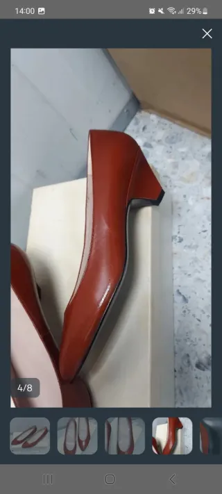 Zapatos de piel marrones/rojos talla 36.5