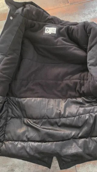 Abrigo Jack Jones Negro con Capucha