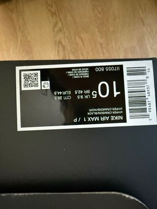 Nike air max 1 x Patta Hyper Crimson Black Pure