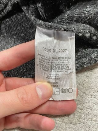 Jersey Cuello Alto Columbia Gris Talla M Mujer