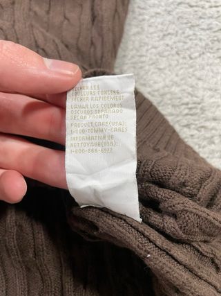 Jersey Punto Tommy Hilfiger Vintage Marrón Talla M