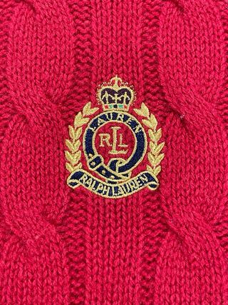 Jersey Punto Ralph Lauren Lana Rojo Talla M