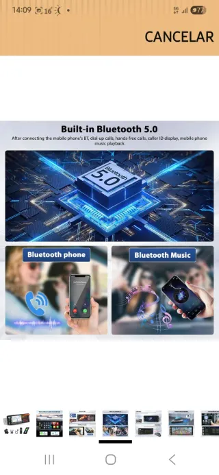 Radio Coche Multimedia CarPlay Android 1 din