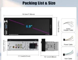 Radio Coche Multimedia CarPlay Android 1 din