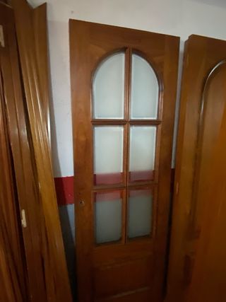 Puertas de madera con cristal