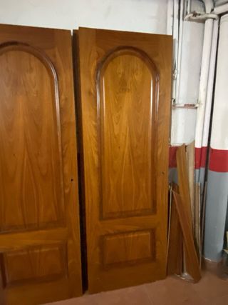 Puertas de madera con cristal