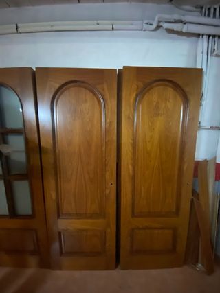 Puertas de madera con cristal