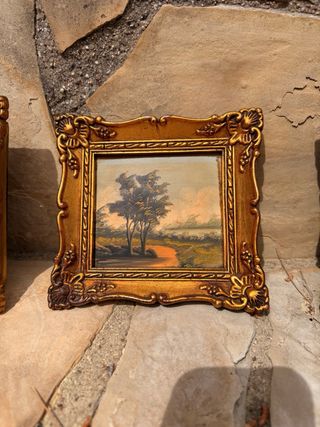 Lote 3 Pinturas al Óleo Antiguas