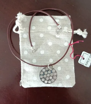 Colgante Plata Ley con Cordón Marrón