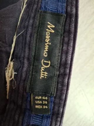 Pantalón pana Massimo Dutti Talla 44 Azul marino
