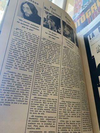 Revista Nuevo Fotogramas Beatles 1969